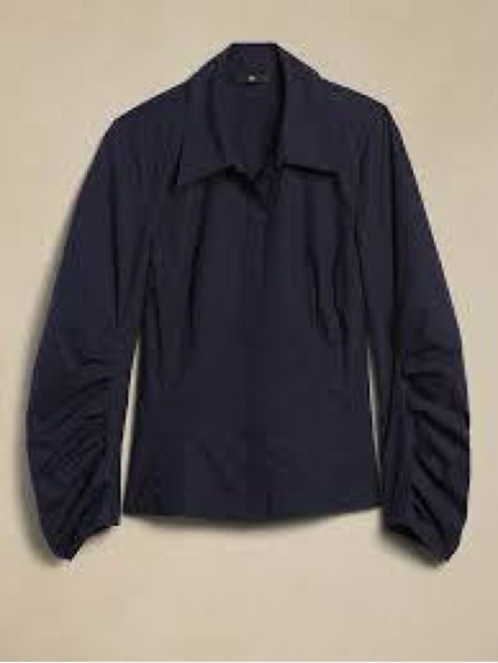 Banana Republic Lish Poplin black button-down shirt
